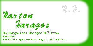 marton haragos business card